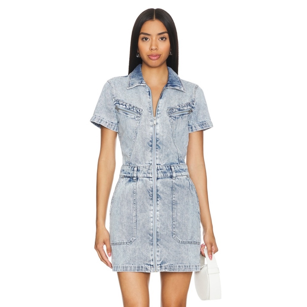 Brix Mini Denim Dress - Pistola